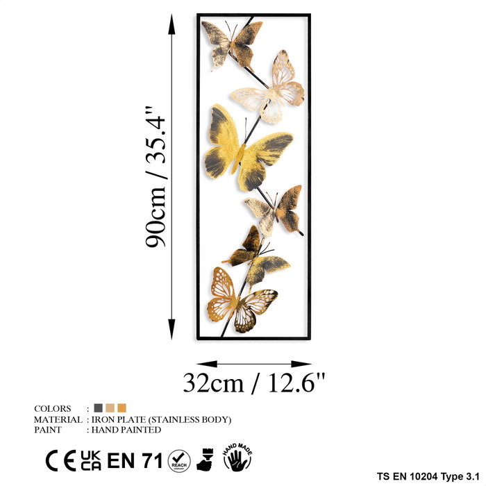 Wallity Tavus 3 Accesorio Decorativo de Pared de Metal Multicolor